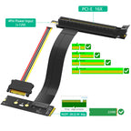 Xkuer PCI-E x16 90° Graphics Card Riser Cable M.2 NGFF Key M Extension Adapter