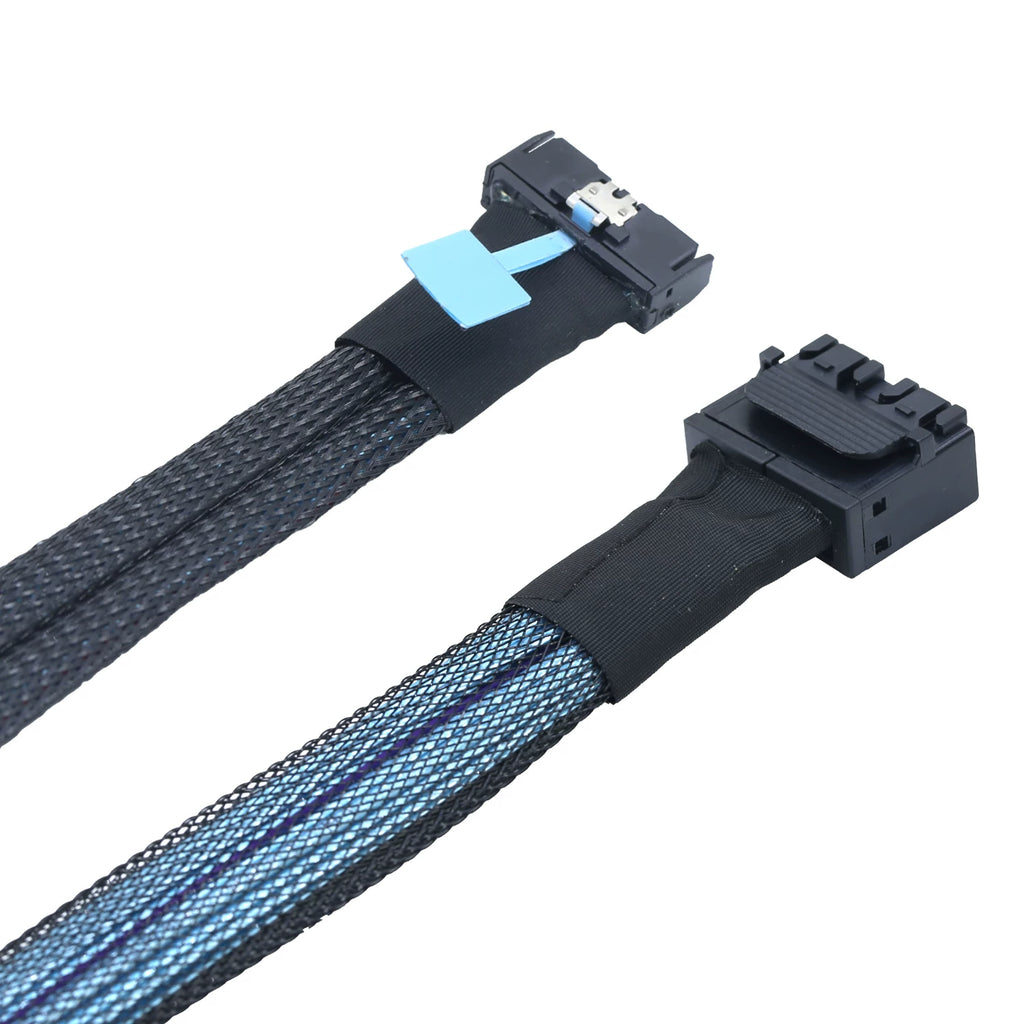 Xkuer PCIe Gen5 MCIO 8i to 8X Dual Mini SAS HD SFF-8643 Enterprise Server Adapter Cable 24Gbps SAS-4 High-Speed Data Transfer