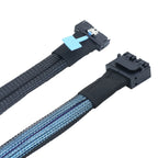 Xkuer PCIe Gen5 MCIO 8i to 8X Dual Mini SAS HD SFF-8643 Enterprise Server Adapter Cable 24Gbps SAS-4 High-Speed Data Transfer
