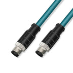 Xkuer M12 Male to Male 8-Pin A-Coded Cable High Flex Profinet Industrial Ethernet Cable