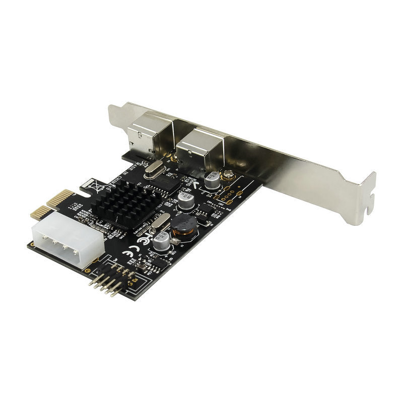 Xkuer PCI-E to PS/2 Expansion Card – Dual Keyboard & Mouse Ports, Driver-Free MCS9990 Chip