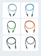 Xkuer M12 Male to Male 4 Pin A/D-Coded Industrial Communication Cable Encoder Connector Cable IP67 Waterproof