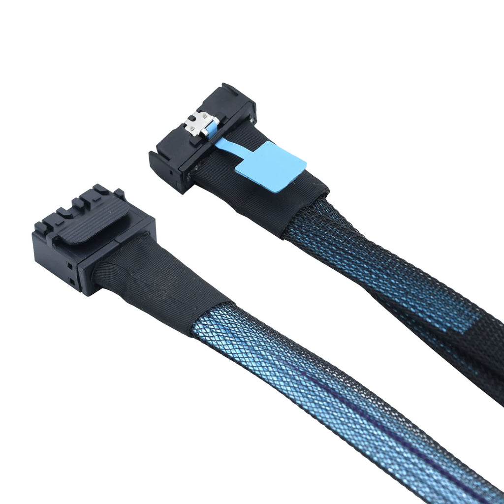 Xkuer PCIe Gen5 MCIO 8i to 8X Dual Mini SAS HD SFF-8643 Enterprise Server Adapter Cable 24Gbps SAS-4 High-Speed Data Transfer