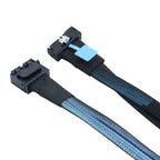 Xkuer PCIe Gen5 MCIO 8i to 8X Dual Mini SAS HD SFF-8643 Enterprise Server Adapter Cable 24Gbps SAS-4 High-Speed Data Transfer