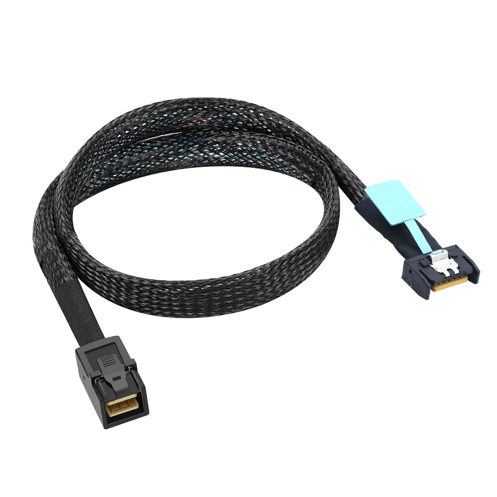 Xkuer PCIe Gen5 MCIO Slimline SFF-8654 4i to HD SFF-8643 Cable | 32GT/s High-Speed Server Data Cable