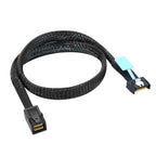 Xkuer PCIe Gen5 MCIO Slimline SFF-8654 4i to HD SFF-8643 Cable | 32GT/s High-Speed Server Data Cable