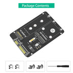 Xkuer M.2 NGFF & mSATA to SATA III 2-in-1 SSD Adapter Converter Card