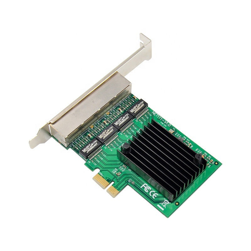 Xkuer 4-Port Gigabit PCIe Network Card RTL8111F Chipset | PCI-E X1 Server LAN Adapter for Soft Router & Network Aggregation