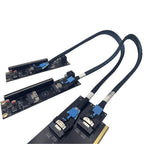 Xkuer SlimSAS 4.0 PCIe Gen4 x16 Adapter Card SFF-8654 8i External GPU Splitter for ATX