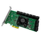 Xkuer PCIe SATA 3.0 Expansion Card 8/10/12/16/24 Port 6Gbps SSD HDD Adapter