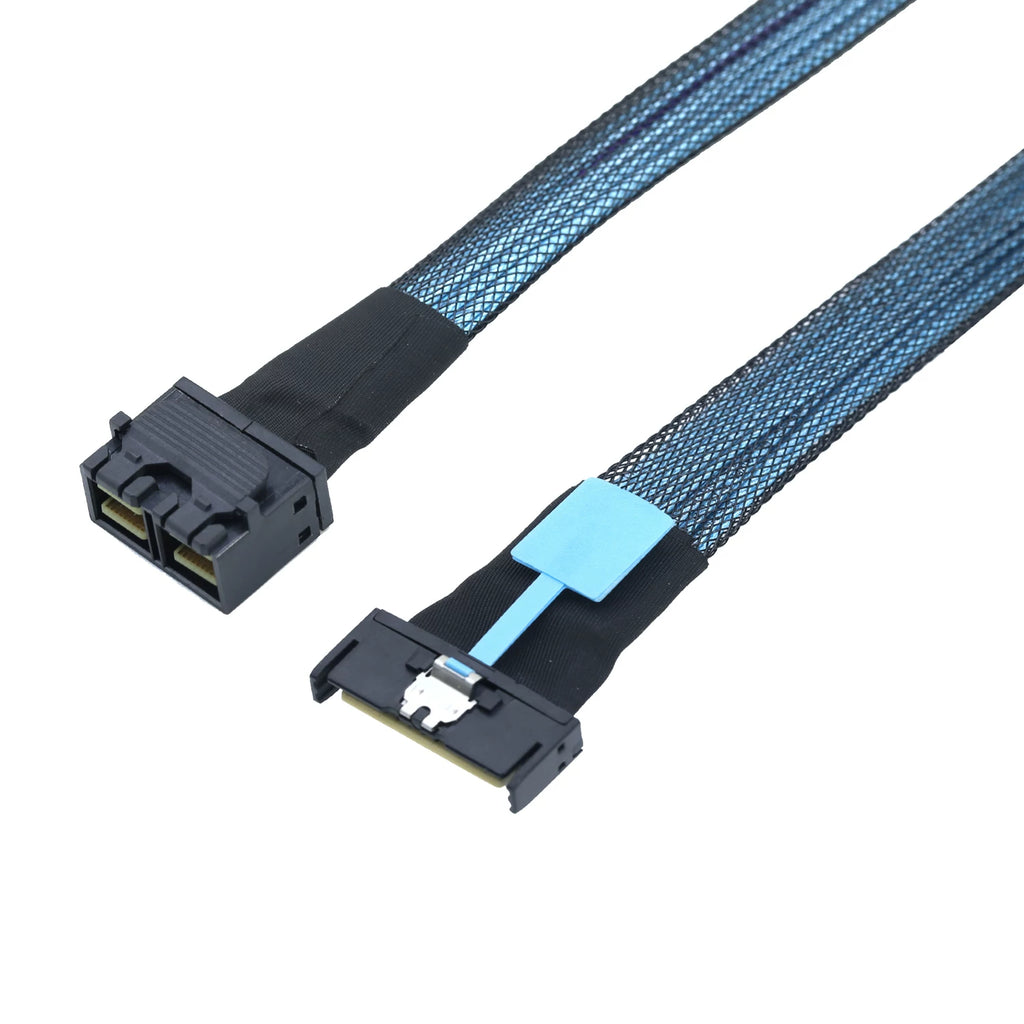 Xkuer PCIe Gen5 MCIO 8i to 8X Dual Mini SAS HD SFF-8643 Enterprise Server Adapter Cable 24Gbps SAS-4 High-Speed Data Transfer