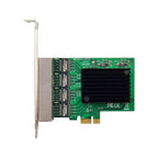 Xkuer 4-Port Gigabit PCIe Network Card RTL8111F Chipset | PCI-E X1 Server LAN Adapter for Soft Router & Network Aggregation