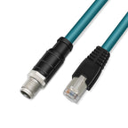 Xkuer M12 X-Coded 8-Pin Male to RJ45 Shielded Ethernet Cable CCB-84901-2001 Cognex Compatible
