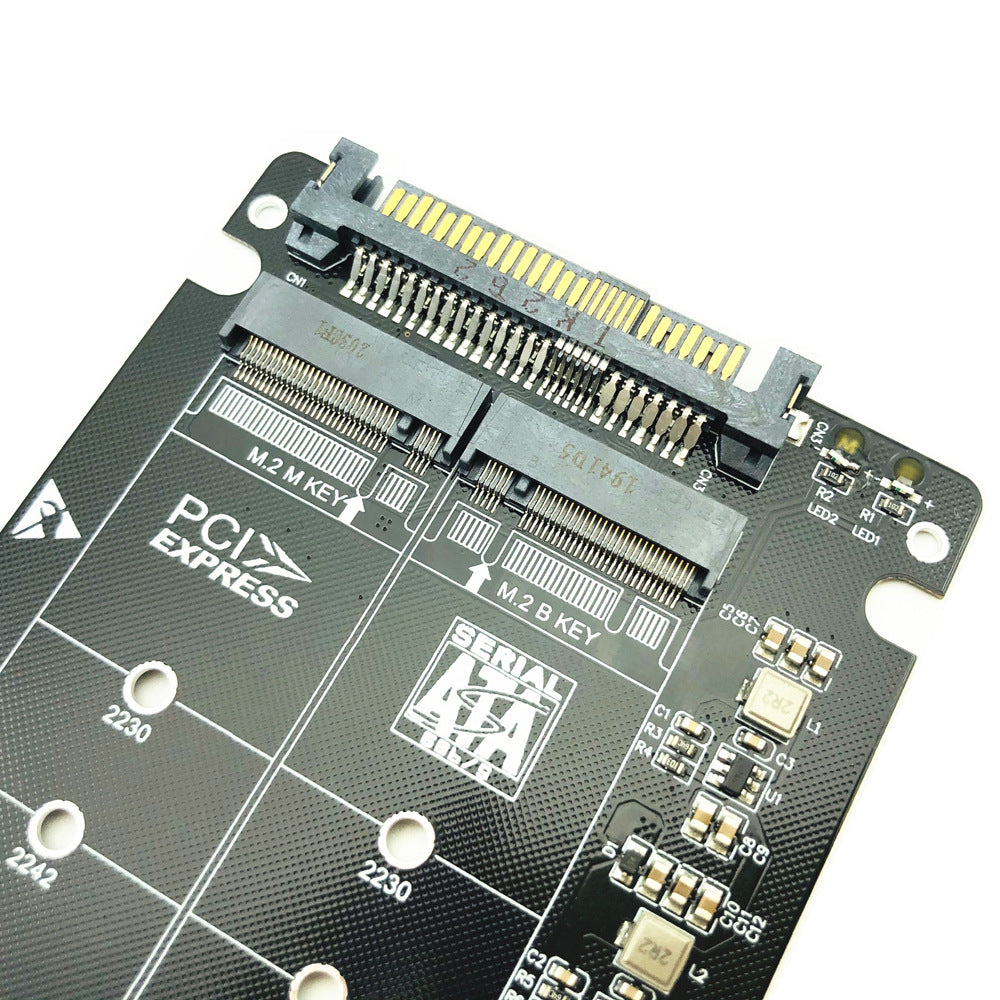 Xkuer Dual M.2 NVMe & SATA SSD to U.2 (SFF-8639) Adapter Card | B Key & M Key NGFF Converter