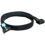Xkuer PCIe Gen5 MCIO 8i to 8X Dual Mini SAS HD SFF-8643 Enterprise Server Adapter Cable 24Gbps SAS-4 High-Speed Data Transfer