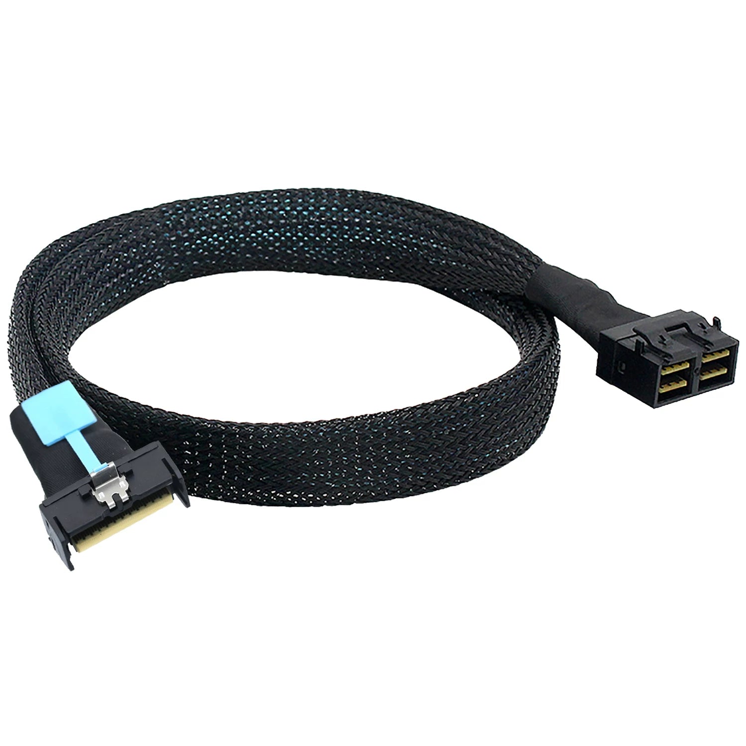 Xkuer PCIe Gen5 MCIO 8i to 8X Dual Mini SAS HD SFF-8643 Enterprise Server Adapter Cable 24Gbps SAS-4 High-Speed Data Transfer