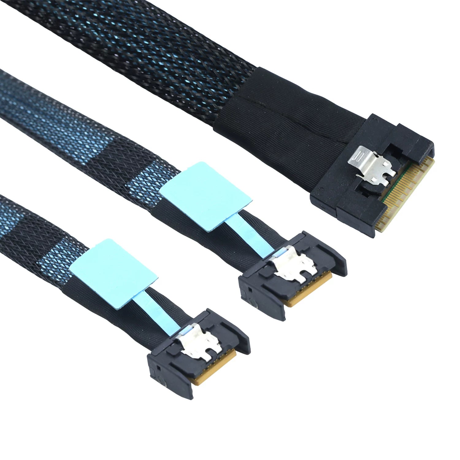 Xkuer SFF-8654 8i to Dual MCIO 4i Internal Server Cable High-Speed Data Transfer Solution