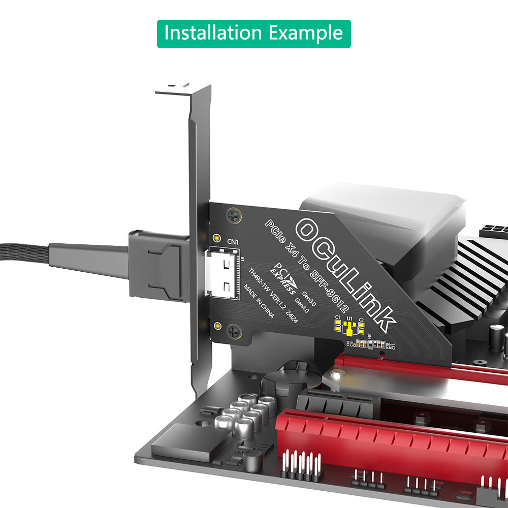 Xkuer PCIe 4.0 OCULINK ADAPTER SFF-8611 / SFF-8612 to U.2 SSD & eGPU