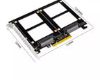 Xkuer PCIe 4.0 x8 to Dual / Quad U.2 NVMe SSD Adapter RAID Bifurcation Expansion Card