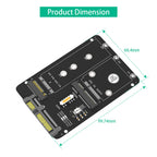 Xkuer M.2 NGFF & mSATA to SATA III 2-in-1 SSD Adapter Converter Card