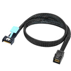 Xkuer PCIe Gen5 MCIO Slimline SFF-8654 4i to HD SFF-8643 Cable | 32GT/s High-Speed Server Data Cable