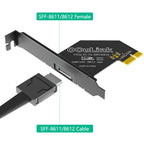 Xkuer PCIe 4.0 OCULINK ADAPTER SFF-8611 / SFF-8612 to U.2 SSD & eGPU