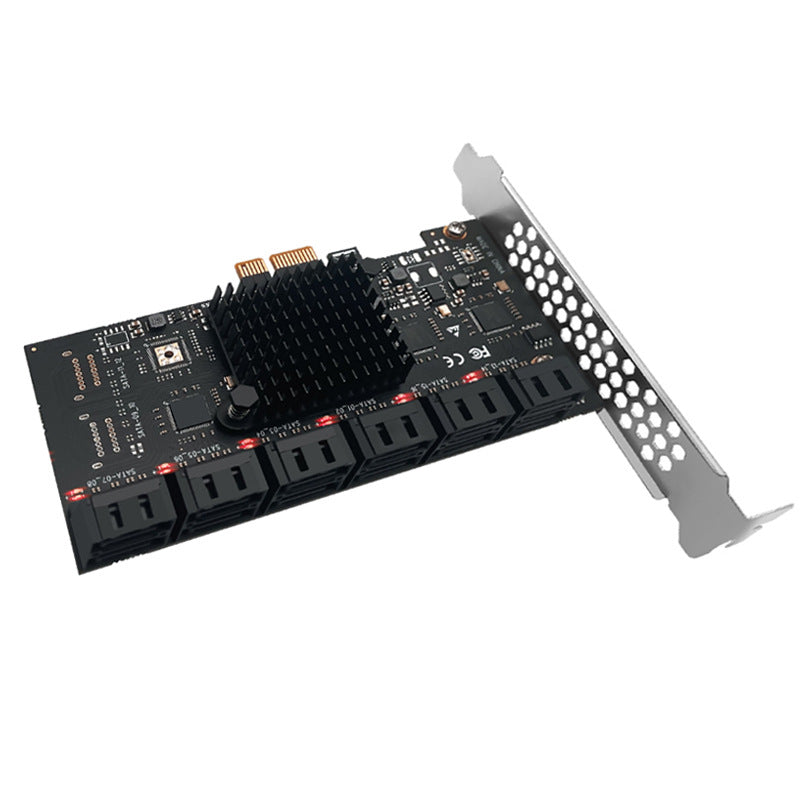Xkuer PCIe SATA 3.0 Expansion Card 8/10/12/16/24 Port 6Gbps SSD HDD Adapter