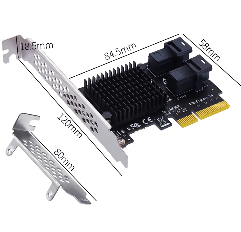 Xkuer PCIe X4 to Dual SFF-8643 U.2 NVMe SSD Expansion Card, Enterprise Storage Adapter, 32Gbps, Plug & Play
