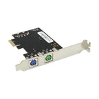 Xkuer PCI-E to PS/2 Expansion Card – Dual Keyboard & Mouse Ports, Driver-Free MCS9990 Chip