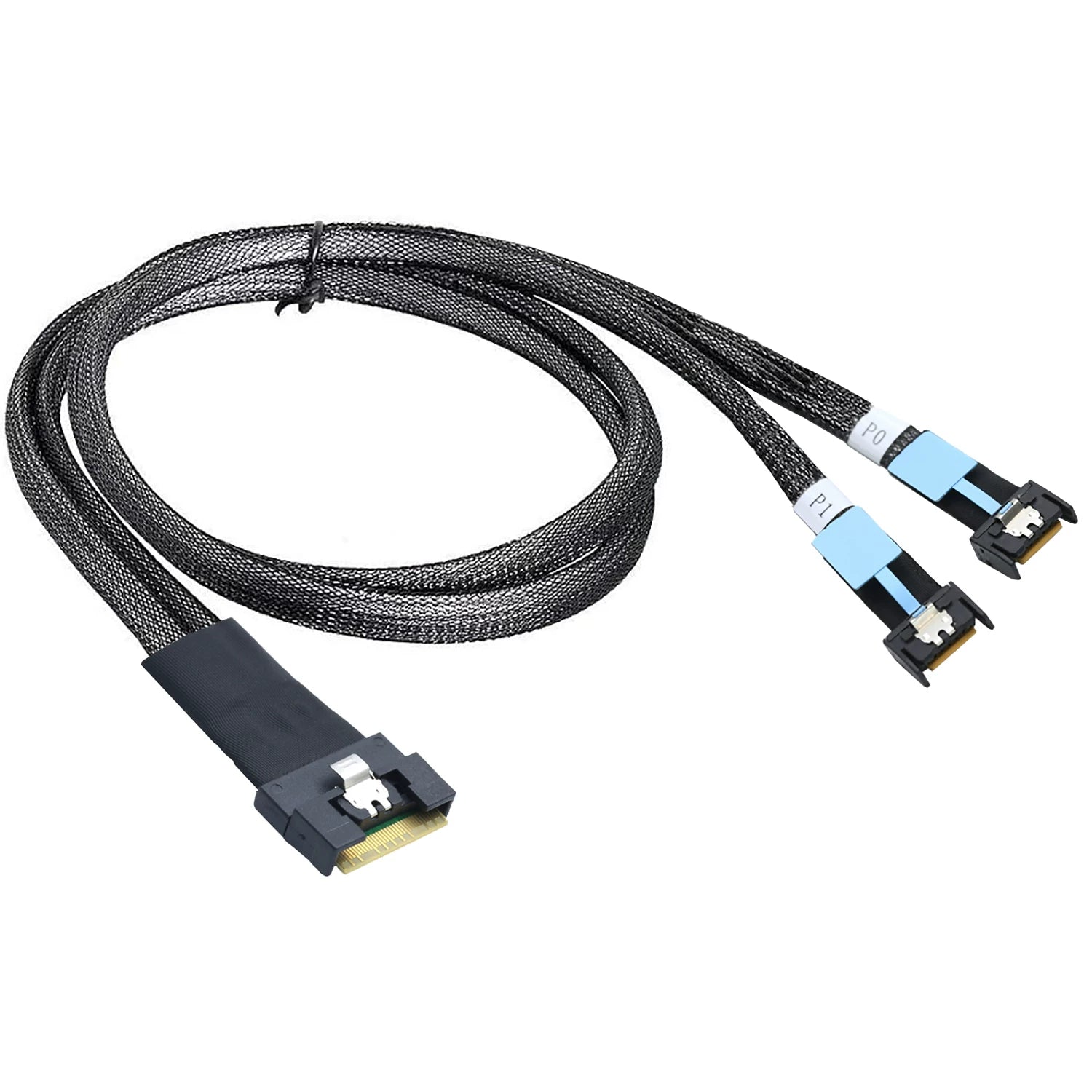 Xkuer SFF-8654 8i to Dual MCIO 4i Internal Server Cable High-Speed Data Transfer Solution
