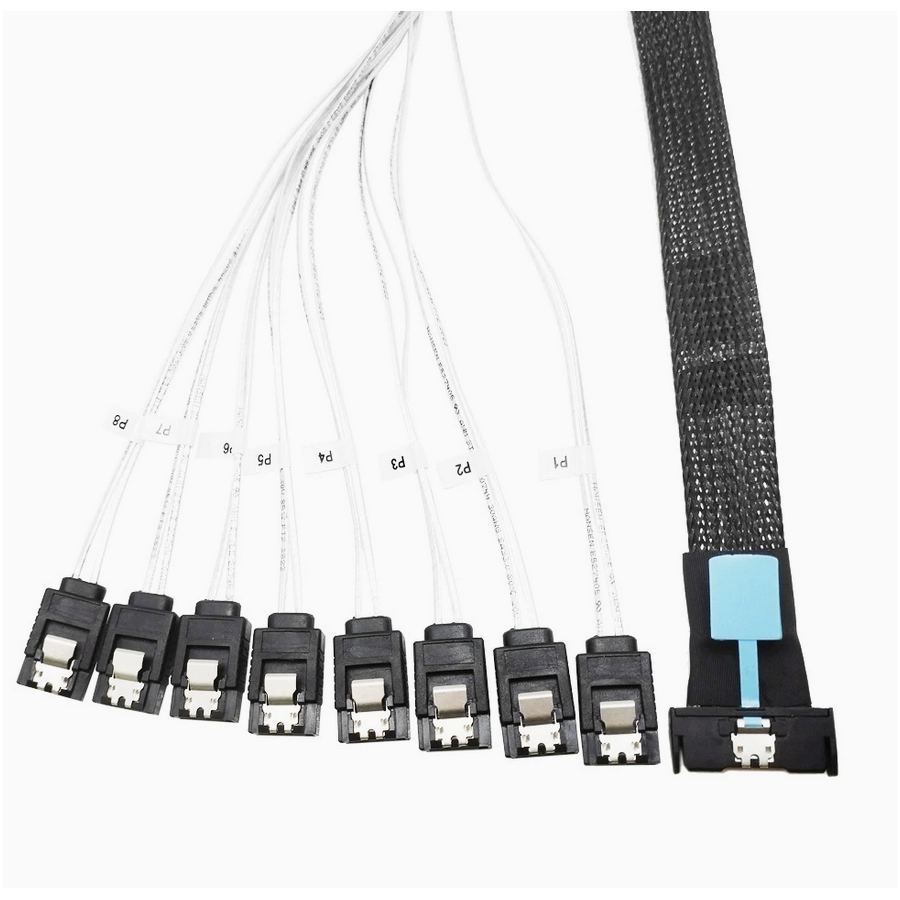 Xkuer MCIO 8I (74P) TO 8× SATA PCIe 5.0 | 32Gbps High-Speed Data Transfer