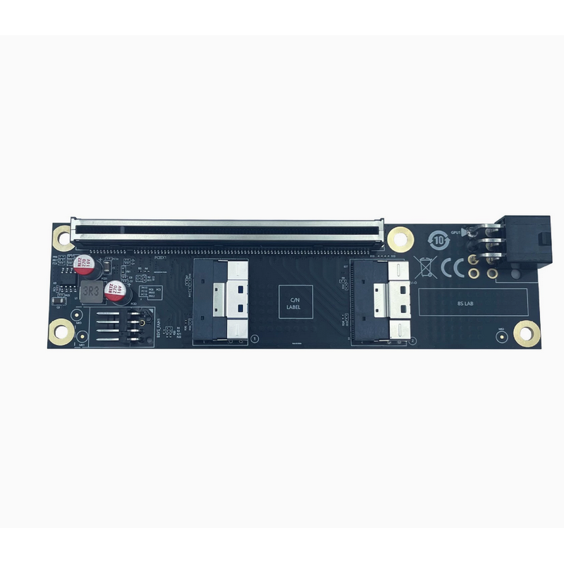 Xkuer SlimSAS 4.0 PCIe Gen4 x16 Adapter Card SFF-8654 8i External GPU Splitter for ATX