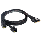 Xkuer SFF8654 8i to 2x SFF8643 HD Cable – Stable Fast 12Gbps Data Transmission