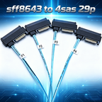Xkuer SFF-8643 to 4 SAS Mini SAS HD  Extension Cable