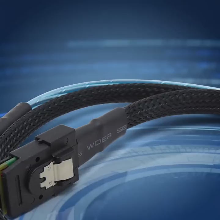 Xkuer Mini SAS SFF-8087 to 4x SATA Cable 6Gbps Forward Breakout Adapter
